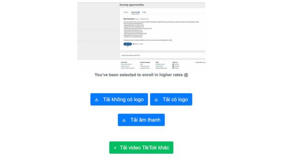 Công cụ tải video TikTok của RetailCoupons.com không có logo
